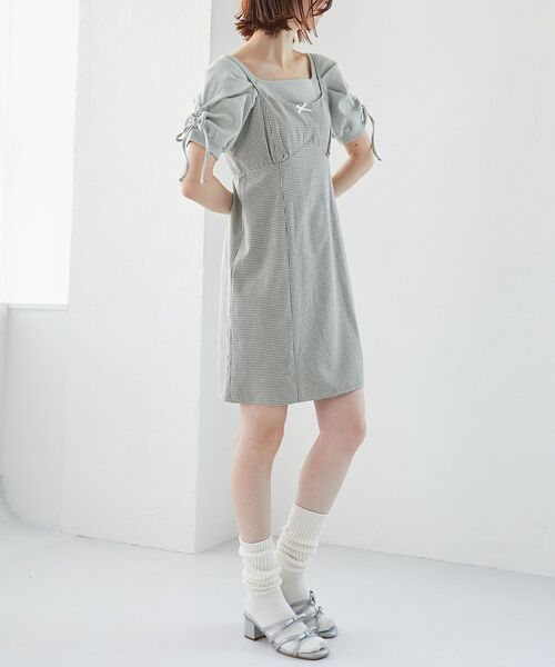 MAJESTIC LEGON(マジェスティックレゴン)の「フロントリボンミニキャミワンピース(ワンピース・レディース・ブラック系その他/ホワイト系その他2/ブラック系その他2・MEDIUM)」の20枚目の写真