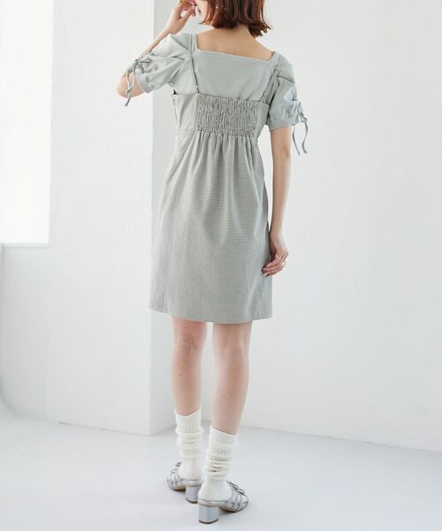MAJESTIC LEGON(マジェスティックレゴン)の「フロントリボンミニキャミワンピース(ワンピース・レディース・ブラック系その他/ホワイト系その他2/ブラック系その他2・MEDIUM)」の21枚目の写真