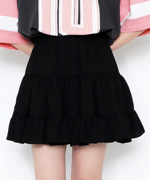PUNYUS（プニュズ）の「ティアードミニスカート（スカート・レディース・ブラック/ホワイト・1/2/3/4）」の19枚目の写真