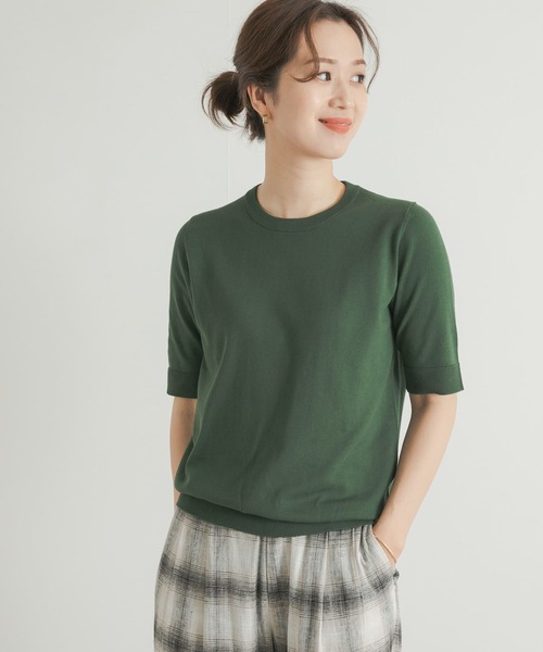 新品タグ付◆ 『UR TECH ひやサラクール』コットンハーフスリーブKNIT URBAN RESEARCH DOORS（アーバンリサーチドアーズ）の「『UR