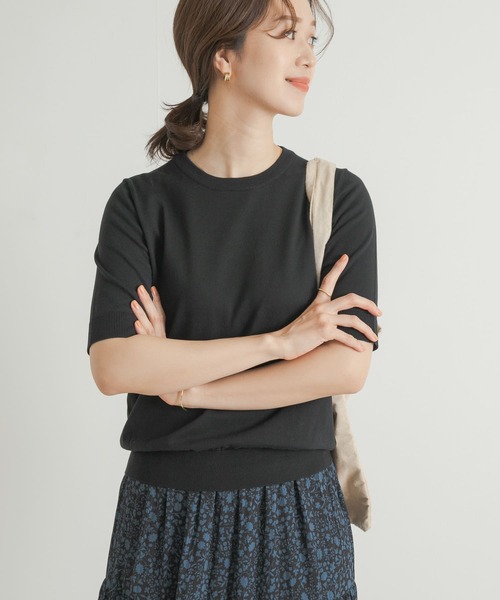 新品タグ付き　『UR TECH ひやサラクール』コットンハーフスリーブKNIT URBAN RESEARCH DOORS（アーバンリサーチドアーズ）の「『UR