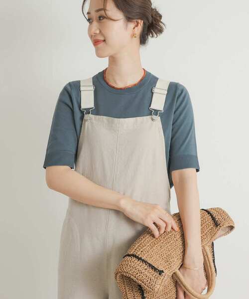 URBAN RESEARCH DOORS（アーバンリサーチドアーズ）の「『UR TECH ひやサラクール』コットンハーフスリーブKNIT（ニット/セーター・レディース・ブルー/グリーン/ベージュ/ブラック・MEDIUM）」の18枚目の写真