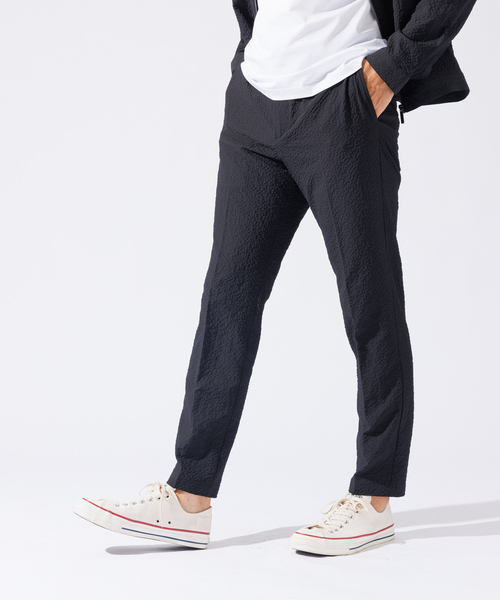 ABAHOUSE GRAY（アバハウスグレイ）の「【QuickDry / セットアップ対応】オニサッカー イージースラックス（スラックス・メンズ・ネイビー/ブラック/カーキ・50/48/46/44）」の2枚目の写真