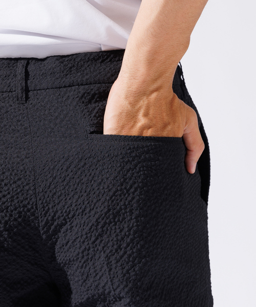 ABAHOUSE GRAY（アバハウスグレイ）の「【QuickDry / セットアップ対応】オニサッカー イージースラックス（スラックス・メンズ・ネイビー/ブラック/カーキ・50/48/46/44）」の8枚目の写真