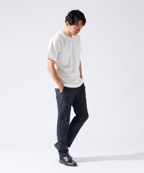 ABAHOUSE GRAY（アバハウスグレイ）の「【QuickDry / セットアップ対応】オニサッカー イージースラックス（スラックス・メンズ・ネイビー/ブラック/カーキ・50/48/46/44）」の20枚目の写真