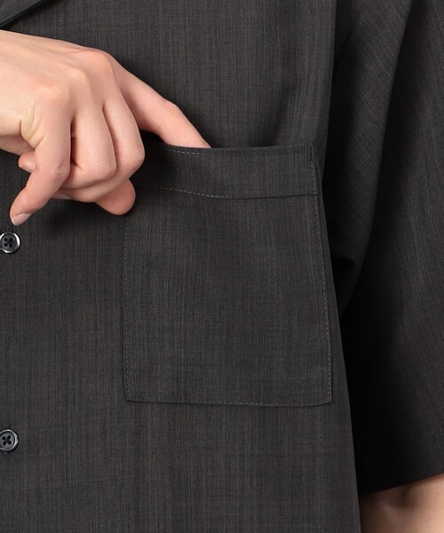 COMME CA ISM（コムサイズム）の「ファンクショナル リネンライク オープンカラーシャツ（シャツ/ブラウス・メンズ・ベージュ/モカ/カーキ/ブラック・M/L/XL）」の16枚目の写真