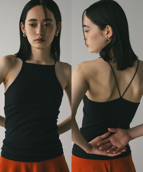 STYLEMIXER（スタイルミキサー）の「カップ付きアメスリキャミ（キャミソール・レディース・ホワイト/レッド/ブラック・SMALL/MEDIUM）」の2枚目の写真