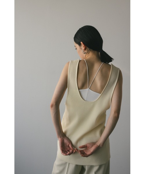 STYLEMIXER（スタイルミキサー）の「カップ付きアメスリキャミ（キャミソール・レディース・ホワイト/レッド/ブラック・SMALL/MEDIUM）」の6枚目の写真