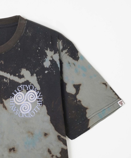 SAYHELLO（セイハロー）の「SAY HELLO D.Y.E SLAP LOGO S/S TEE 24SS-06（Tシャツ/カットソー・メンズ・ブラウン/ブラック・MEDIUM/LARGE）」の6枚目の写真