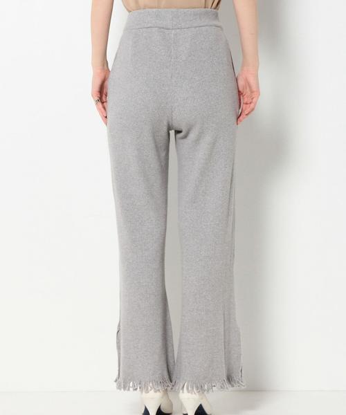 Another Edition（アナザーエディション）の「　リブタチキリワイドパンツ/AEBC　COﾘﾌﾞﾀﾁｷﾘWIDE　PT◆（その他パンツ・レディース・ライトグレー/オレンジ・フリー）」の3枚目の写真