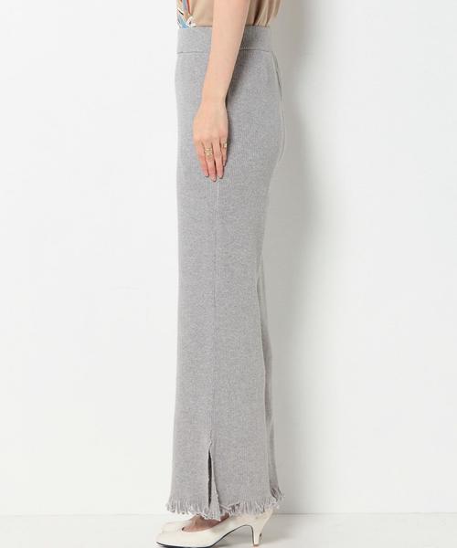 Another Edition（アナザーエディション）の「　リブタチキリワイドパンツ/AEBC　COﾘﾌﾞﾀﾁｷﾘWIDE　PT◆（その他パンツ・レディース・ライトグレー/オレンジ・フリー）」の5枚目の写真