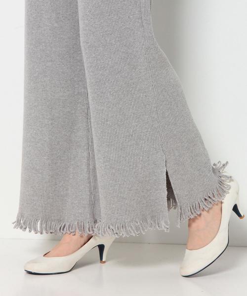 Another Edition（アナザーエディション）の「　リブタチキリワイドパンツ/AEBC　COﾘﾌﾞﾀﾁｷﾘWIDE　PT◆（その他パンツ・レディース・ライトグレー/オレンジ・フリー）」の9枚目の写真