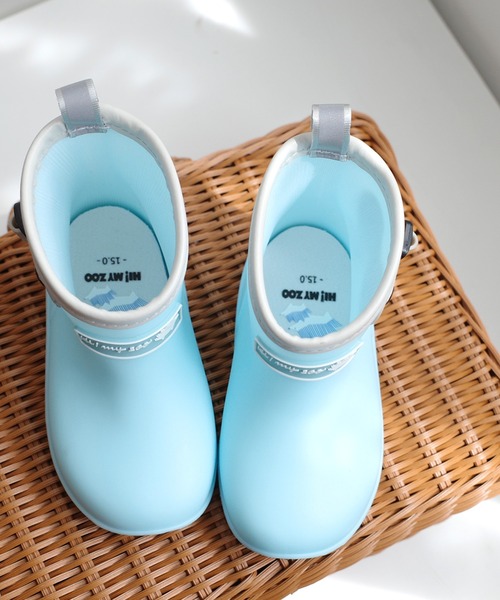 AmiAmi（アミアミ）の「HI MY ZOO ハイマイズー 反射板付きレインシューズ/長靴 防水（レインシューズ・キッズ・ピンク/サックスブルー・15cm/14cm/18cm/17cm/16cm）」の21枚目の写真