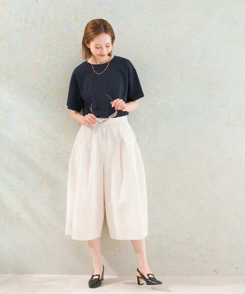 URBAN RESEARCH ROSSO WOMEN(アーバンリサーチ ロッソ)の「汗染み防止スーピマコットンTシャツ(Tシャツ/カットソー・レディース・オフホワイト/ライトベージュ/ライトグレー/ネイビー・FREE)」の12枚目の写真