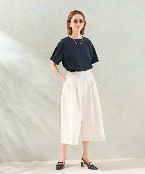 URBAN RESEARCH ROSSO WOMEN(アーバンリサーチ ロッソ)の「汗染み防止スーピマコットンTシャツ(Tシャツ/カットソー・レディース・オフホワイト/ライトベージュ/ライトグレー/ネイビー・FREE)」の13枚目の写真