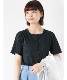 ehka sopo | ラメボーダーカットソー(Tシャツ/カットソー)