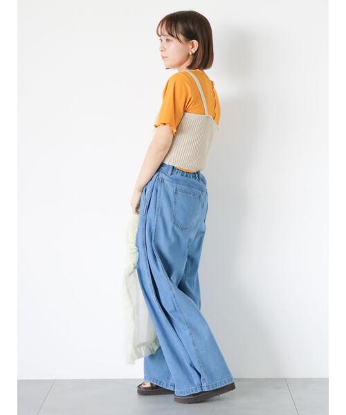 ehka sopo（エヘカソポ）の「ラメボーダーカットソー（Tシャツ/カットソー・レディース・オフホワイト/ブラック/グリーン/オレンジ・F）」の19枚目の写真