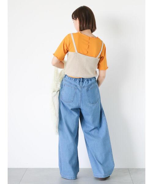 ehka sopo（エヘカソポ）の「ラメボーダーカットソー（Tシャツ/カットソー・レディース・オフホワイト/ブラック/グリーン/オレンジ・F）」の20枚目の写真