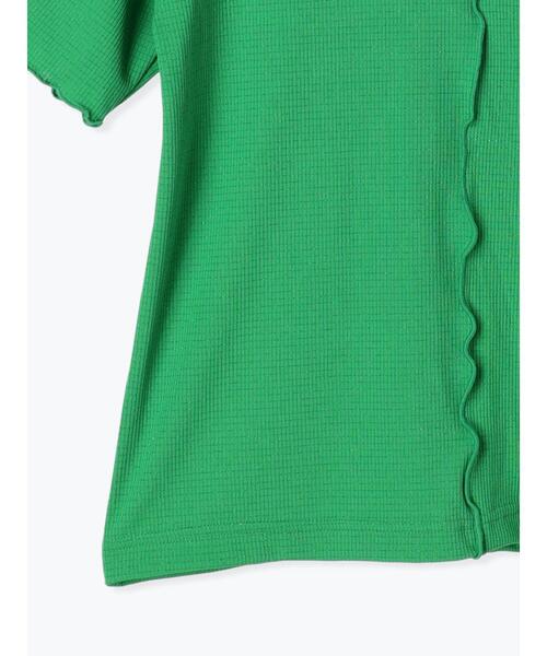 ehka sopo（エヘカソポ）の「ラメボーダーカットソー（Tシャツ/カットソー・レディース・オフホワイト/ブラック/グリーン/オレンジ・F）」の11枚目の写真