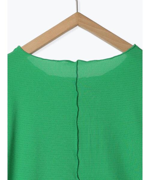 ehka sopo（エヘカソポ）の「ラメボーダーカットソー（Tシャツ/カットソー・レディース・オフホワイト/ブラック/グリーン/オレンジ・F）」の12枚目の写真