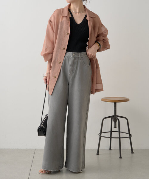 Omekashi（オメカシ）の「ドロストワイドデニム（デニムパンツ