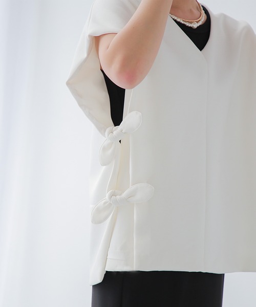 Fit more(フィットモア)の「【ZOZO限定商品】サイドリボンベスト(ベスト・レディース・グレー/ホワイト/ブラック・FREE)」の21枚目の写真