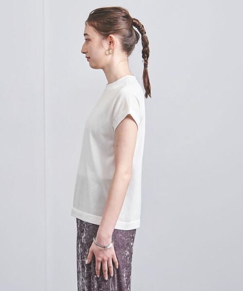 UNITED ARROWS（ユナイテッドアローズ）の「ミニハイネック フレンチスリーブ ニット（ニット/セーター・レディース・ブラック/その他1/ホワイト/レッド・FREE）」の14枚目の写真