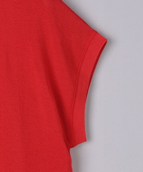 UNITED ARROWS（ユナイテッドアローズ）の「ミニハイネック フレンチスリーブ ニット（ニット/セーター・レディース・ブラック/その他1/ホワイト/レッド・FREE）」の19枚目の写真