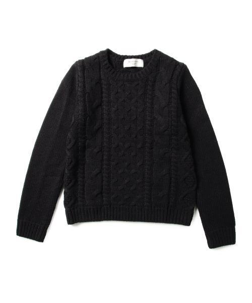 BEAMS LIGHTS Women's（ビームスライツ ウィメンズ）の「BEAMS LIGHTS / MIXケーブル柄編 プルオーバー（ニット/セーター・レディース・オフホワイト/ブラック/ライトグレー・FREE）」の20枚目の写真