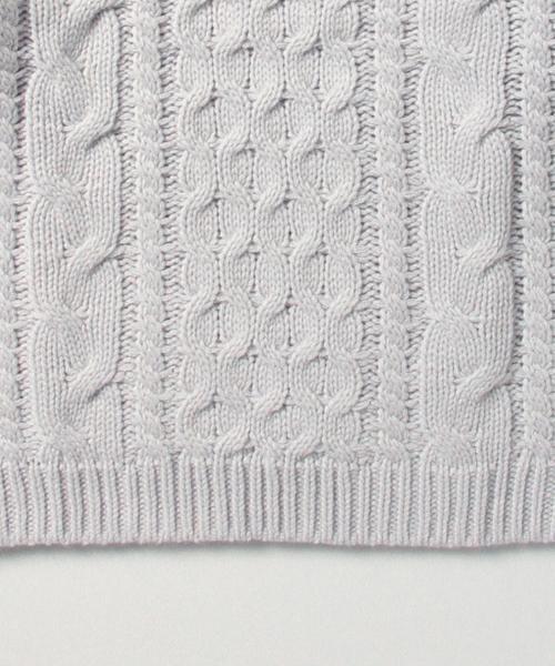 BEAMS LIGHTS Women's（ビームスライツ ウィメンズ）の「BEAMS LIGHTS / MIXケーブル柄編 プルオーバー（ニット/セーター・レディース・オフホワイト/ブラック/ライトグレー・FREE）」の16枚目の写真