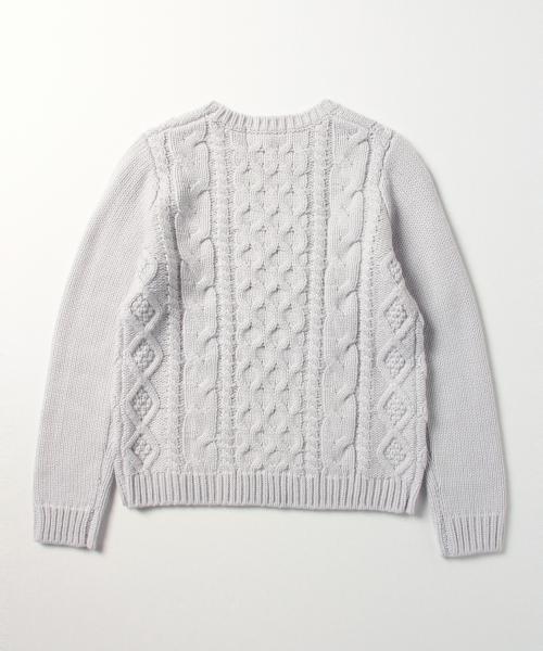 BEAMS LIGHTS Women's（ビームスライツ ウィメンズ）の「BEAMS LIGHTS / MIXケーブル柄編 プルオーバー（ニット/セーター・レディース・オフホワイト/ブラック/ライトグレー・FREE）」の17枚目の写真