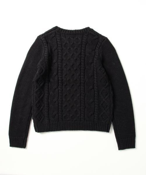 BEAMS LIGHTS Women's（ビームスライツ ウィメンズ）の「BEAMS LIGHTS / MIXケーブル柄編 プルオーバー（ニット/セーター・レディース・オフホワイト/ブラック/ライトグレー・FREE）」の13枚目の写真