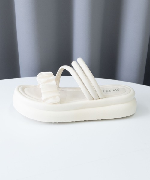 Miniministore(ミニミニストア)の「厚底サンダル ストラップサンダル 夏(サンダル・レディース・アイボリー/ブラック・25.0cm/24.5cm/24.0cm/23.5cm/23.0cm/22.5cm)」の11枚目の写真