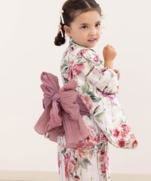 SweetMommy（スウィートマミー）の「【2024年新柄】キッズ浴衣 4点セット 『牡丹と薔薇』 [接触冷感加工]［親子リンク］（浴衣・キッズ）」