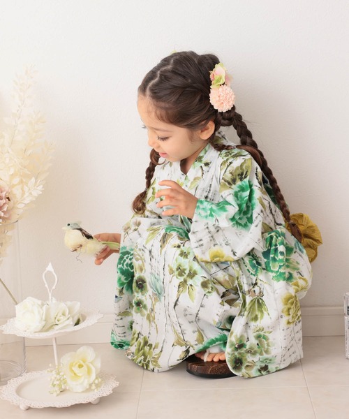 新品　見着用　スウィートマミー 浴衣 5点セット SweetMommy（スウィートマミー）の「【2024年新柄】キッズ浴衣 4