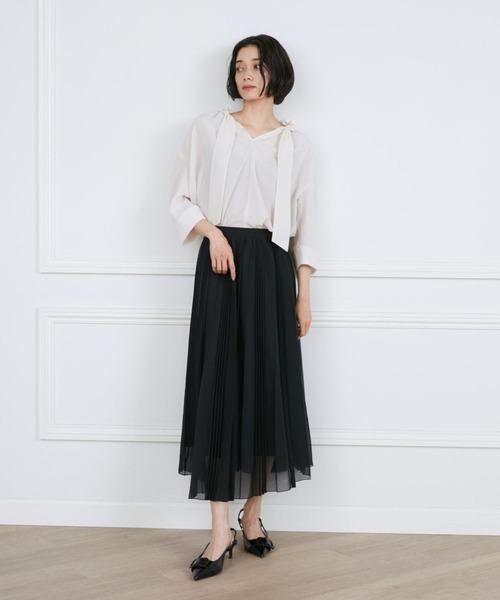 INED（イネド）の「ギャザーボウタイブラウス（シャツ/ブラウス）」 - WEAR