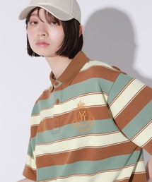 Anui | 【UNISEX】エンブレムボーダーポロプルオーバー(Tシャツ/カットソー)