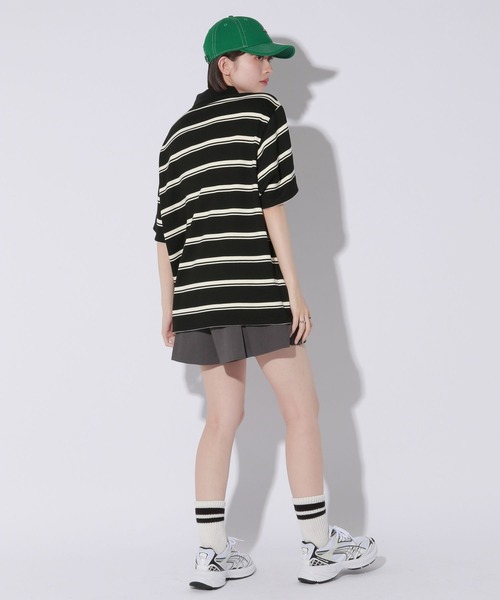 Anui（アニュイ）の「【UNISEX】エンブレムボーダーポロプルオーバー（Tシャツ/カットソー・レディース・ブラック/ブラウン・MEDIUM）」の12枚目の写真