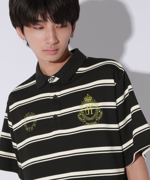 Anui（アニュイ）の「【UNISEX】エンブレムボーダーポロプルオーバー（Tシャツ/カットソー・レディース・ブラック/ブラウン・MEDIUM）」の13枚目の写真