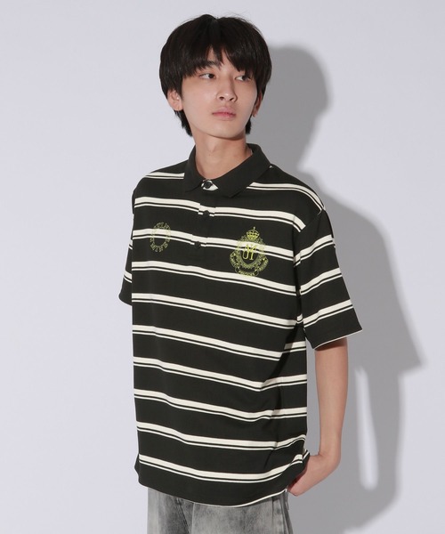 Anui（アニュイ）の「【UNISEX】エンブレムボーダーポロプルオーバー（Tシャツ/カットソー・レディース・ブラック/ブラウン・MEDIUM）」の14枚目の写真