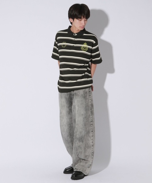 Anui（アニュイ）の「【UNISEX】エンブレムボーダーポロプルオーバー（Tシャツ/カットソー・レディース・ブラック/ブラウン・MEDIUM）」の17枚目の写真