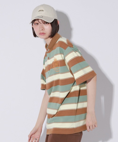 Anui（アニュイ）の「【UNISEX】エンブレムボーダーポロプルオーバー（Tシャツ/カットソー・レディース・ブラック/ブラウン・MEDIUM）」の20枚目の写真