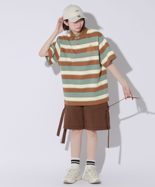 Anui（アニュイ）の「【UNISEX】エンブレムボーダーポロプルオーバー（Tシャツ/カットソー・レディース・ブラック/ブラウン・MEDIUM）」の22枚目の写真