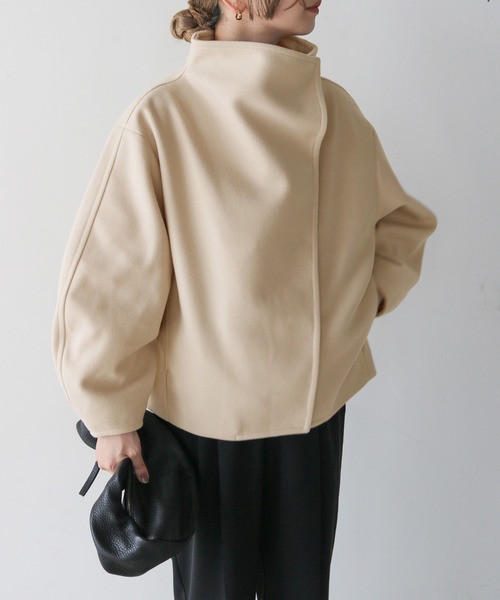 select MOCA by son(セレクトモカバイソン)の「ハイネックカーブスリーブアウター(その他アウター・レディース・ダークグレー/ベージュ/ブラック/ブラウン・FREE/LARGE)」の12枚目の写真