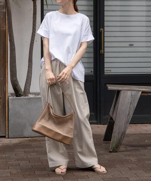 FORK&SPOON（フォークアンドスプーン）の「FORK&SPOON　リネンブレンドイージーパンツ（その他パンツ・レディース・ナチュラル/ブラック・1/2）」の16枚目の写真