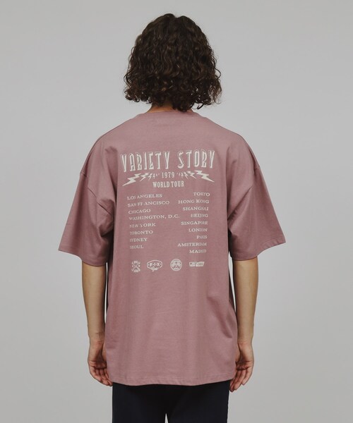 tk.TAKEO KIKUCHI（ティーケータケオキクチ）の「◆ロックバンドツアーTシャツ（Tシャツ/カットソー・メンズ・ホワイト/チャコールグレー/ライトパープル・04/03/02）」の6枚目の写真