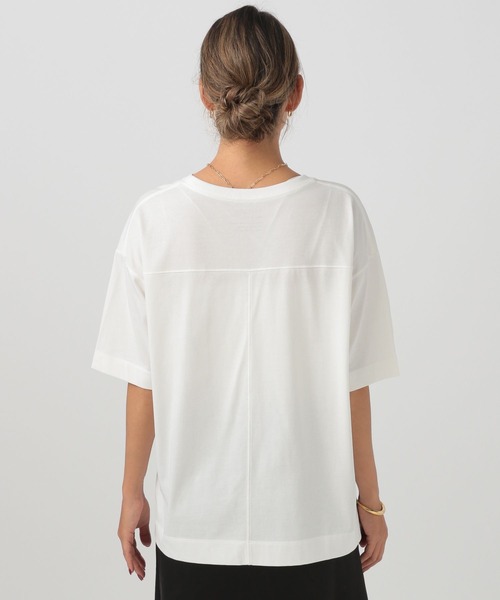 BAYFLOW（ベイフロー）の「[シワになりにくい]フォトプリントワイドＴ（Tシャツ/カットソー・レディース・オフホワイト/ピンク/グレイッシュベージュ・FREE）」の12枚目の写真