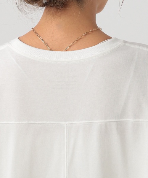 BAYFLOW（ベイフロー）の「[シワになりにくい]フォトプリントワイドＴ（Tシャツ/カットソー・レディース・オフホワイト/ピンク/グレイッシュベージュ・FREE）」の16枚目の写真