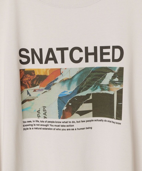 BAYFLOW（ベイフロー）の「[シワになりにくい]フォトプリントワイドＴ（Tシャツ/カットソー・レディース・オフホワイト/ピンク/グレイッシュベージュ・FREE）」の20枚目の写真