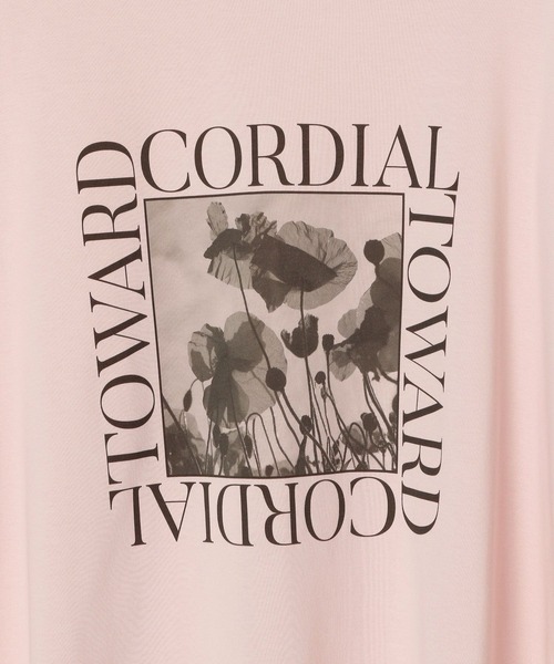 BAYFLOW（ベイフロー）の「[シワになりにくい]フォトプリントワイドＴ（Tシャツ/カットソー・レディース・オフホワイト/ピンク/グレイッシュベージュ・FREE）」の19枚目の写真